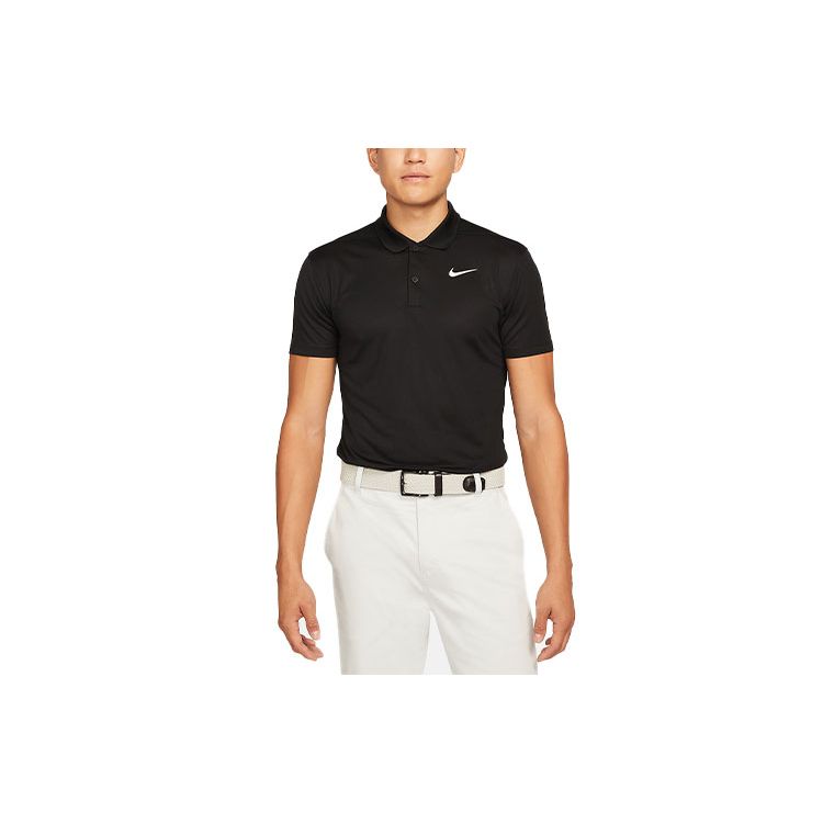 Nike Дышащая однотонная рубашка-поло для гольфа, мужские топы, черные DH0827-010