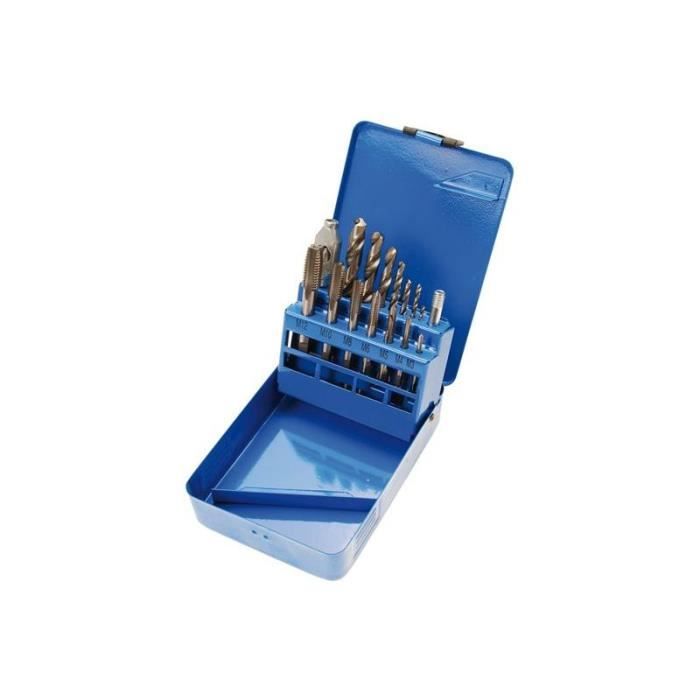 Jeu de tarauds et mèches HSS M3 - M12 / 2,5 - 10,2 mm