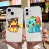 Чехол E-57 Pokemon Cute для iPhone 7 8 11 12 13 14 15 16 Pro Max Plus Mini Xiaomi Redmi A3 9A 9C 10A 10C 13C Note 9 11 Realme Narzo C30 C55