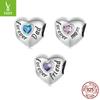 Love Family Beading Accessories, Warm Family Friendship 925 Sterling Silver Beads Loose Beads Bsc562