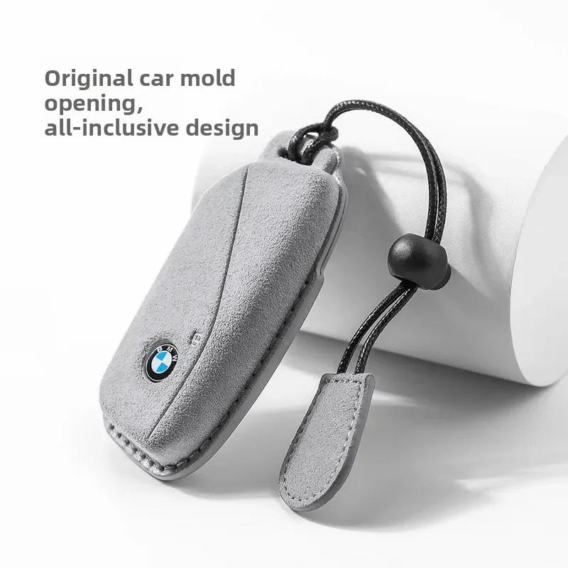 BAAWW1 BMW Car Key Cover Liquid Crystal Screen Protector Blade Buckle Case for 7 Series 740 730 535 X5 6 7 Luxury Automobile Key Holder