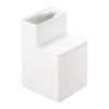 Сменная щетка Yamazaki Jitsugyo с местом для хранения, смываемая подставка для туалетной щетки, белая, приблизительно. W11XD12XH17см Башня Чехол для Туалетного Щетка Туалетная Чистка