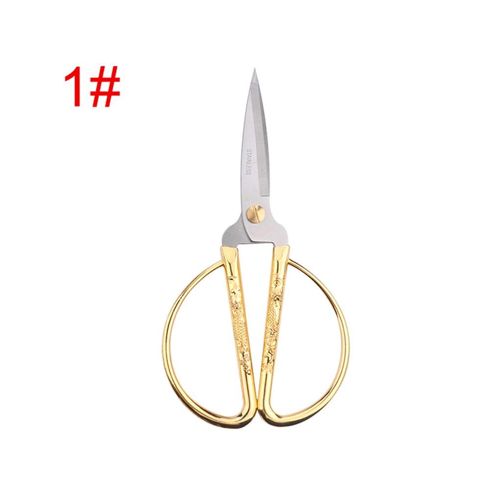 Gold Durable Craft Fabric Short Cutter Sewing Tool Household Shears Scissors Tailor Scissor