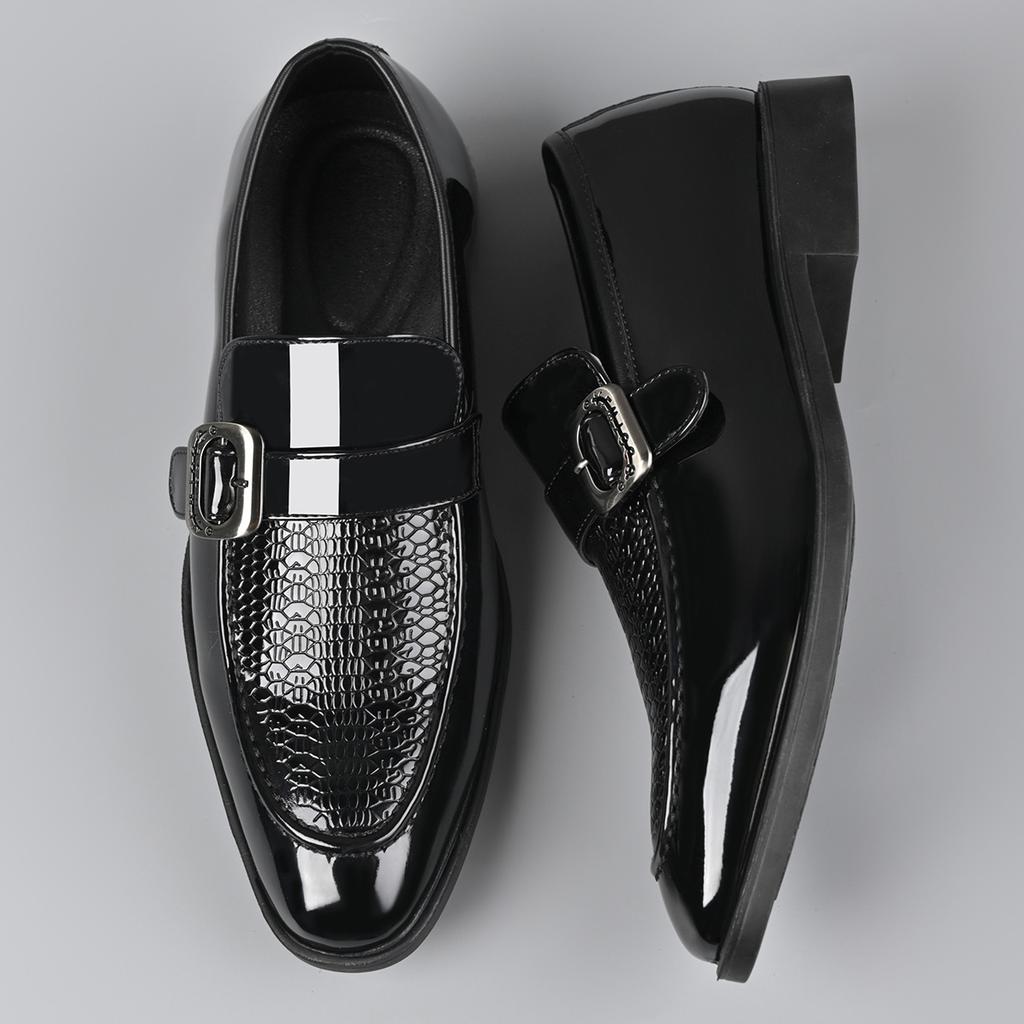 Модные Новые Лакированные Кожаные Большого Размера Деловые Мужские Туфли Дизайнерская Мягкая Подошва Весна Осень Пряжка Дизайнерские Мужские Дерби