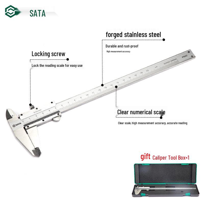 SATA Stainless Steel Dial Caliper - Mechanical Measuring Tool