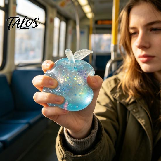 Игрушки для снятия стресса для взрослых и детей, Мальтозные блестящие яблочные сжимаемые мячики, Мягкие ТПР медленно поднимающиеся фиджеты, Креативные подарки на день рождения, Игрушка для девочек, Тревожность