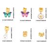 34pcs Dread Locks Hollow Out Hair Ring Butterfly Hair Braid Tubes Gold Dreadlocks Beads  Women