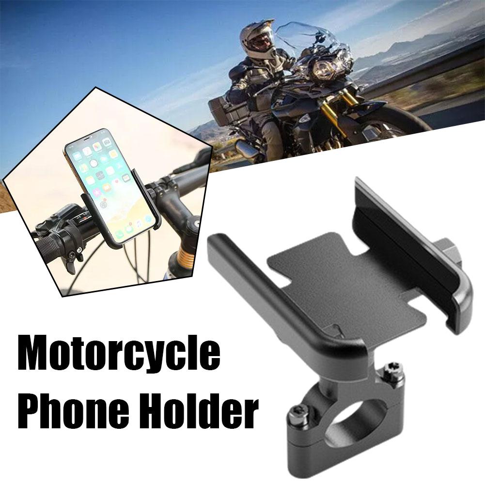 Motorcycle Bicycle Phone Holder Gps Bracket Cellphone Compatible Handlebar Mirror Rearview Moto Mount Stand F7H7