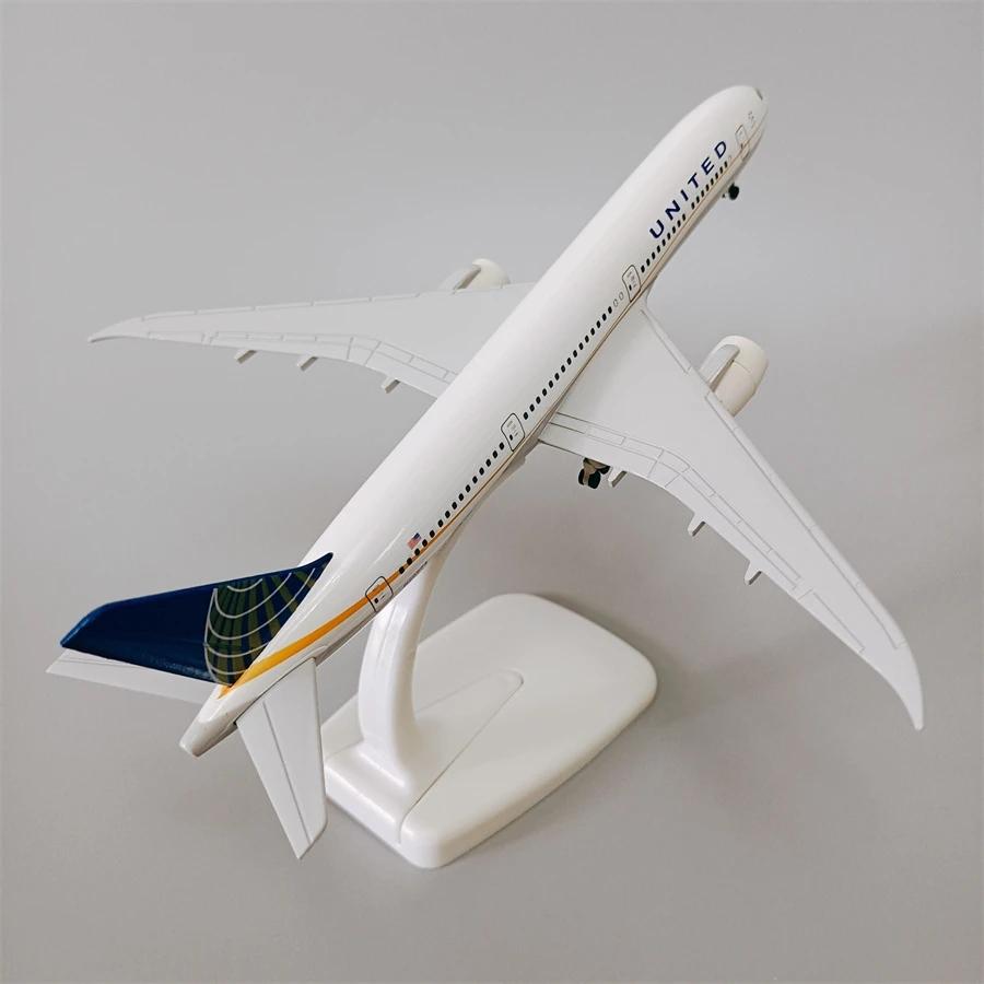 20см Металлическая модель самолета Авиакомпании United Boeing 787 Модель самолета United B787 Модель самолета Детский подарок