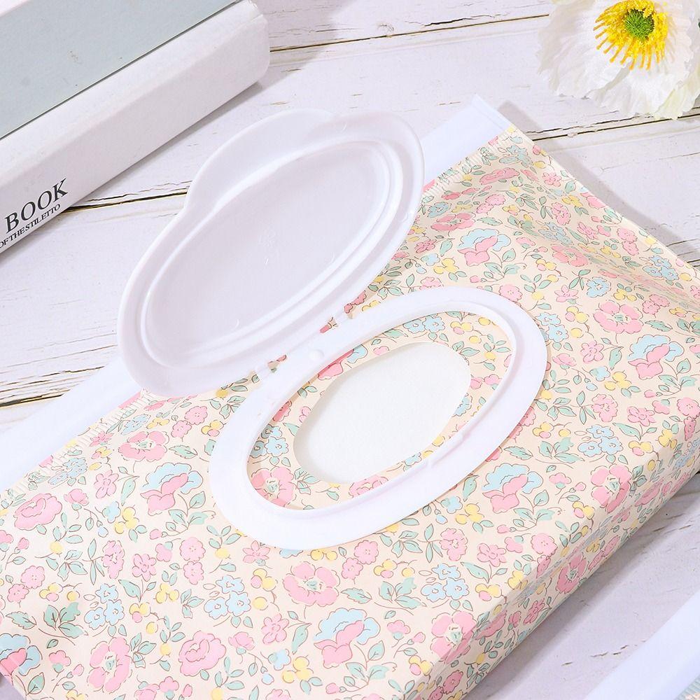 Flip Cover Cosmetic Pouch With Buckle Tissue Box Fashion Wet Wipe Pouch Baby Product