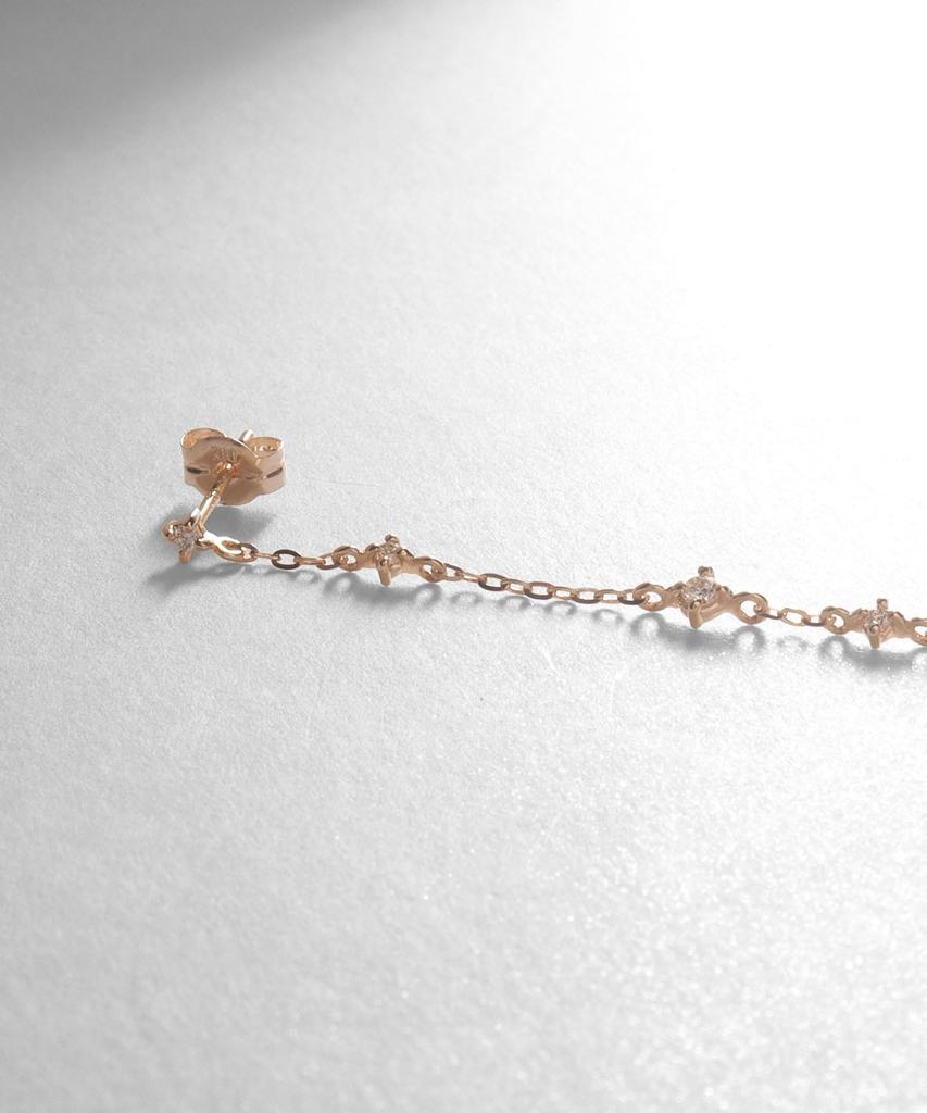 Earrings K10 Diamond Random Station Stud Earrings 40576569 Yellow Gold 00 [Kokoshnick] Women's (104)