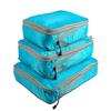 Rantion 3pcs/set Compression Packing Cubes Travel Storage Bag Luggage Suitcase Organizer Set Foldable Waterproof Nylon Material