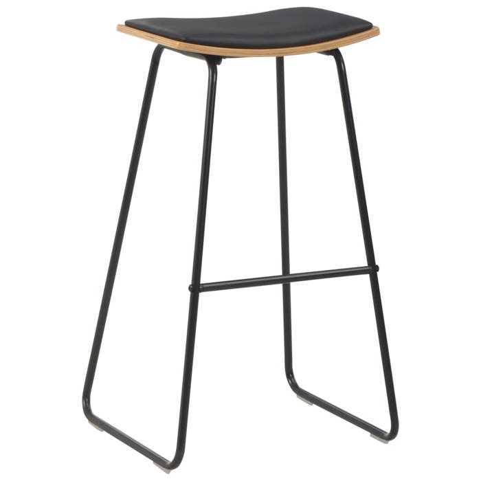VidaXL 4x Tabourets de Bar Chaise de Pub Tabouret de Comptoir Siège de Bistro Chaise de Comptoir Salle à Manger Cuisine Noir 3054560