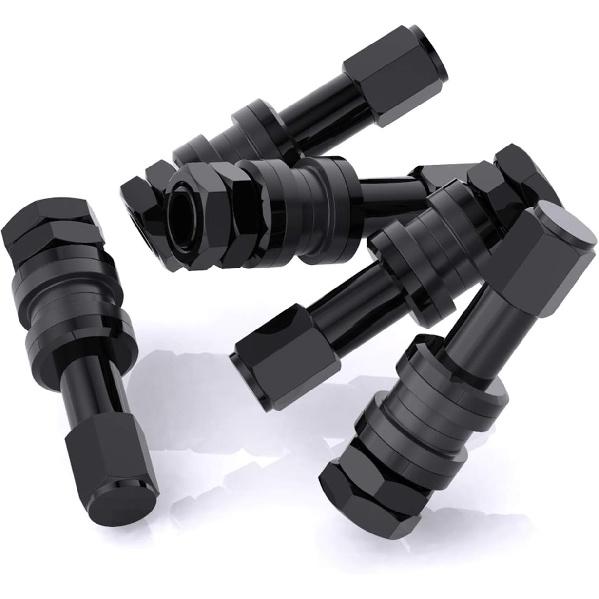 CKAuto 5 Pcs VS43/TR43E Tubeless Metal Clamp-In Valve Stems, Black Finish