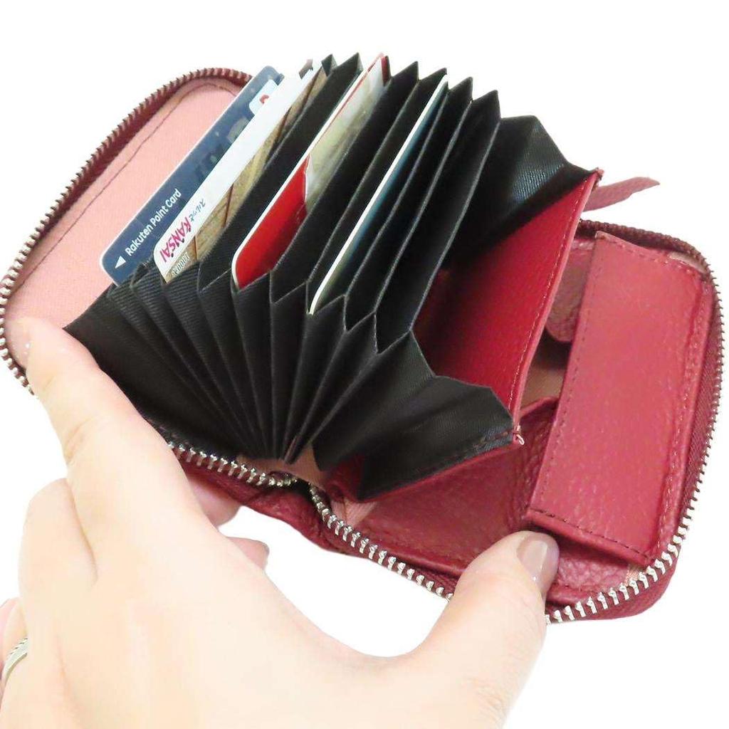 Moomin Little My Genuine Leather Card Pouch Red