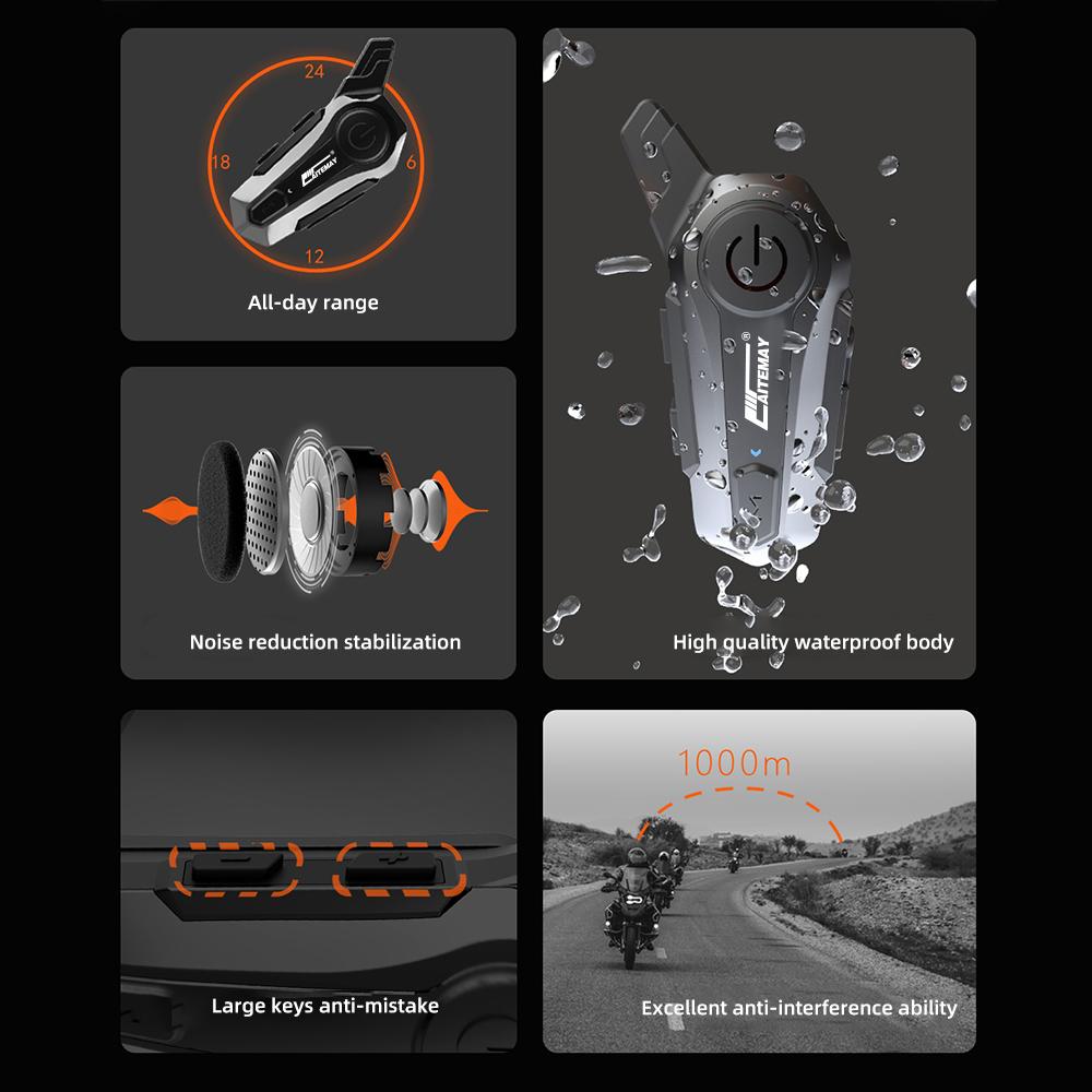 1/2шт Bluetooth Intercom мотоциклетный шлем bluetooth гарнитура для 2 мотоциклистов intercomunicador мото гарнитура Interphone беспроводной