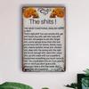 1PC Vintage-Style Humorous Quote Metal Sign, Comical Slang Wall Art, Rustic Decor For Home