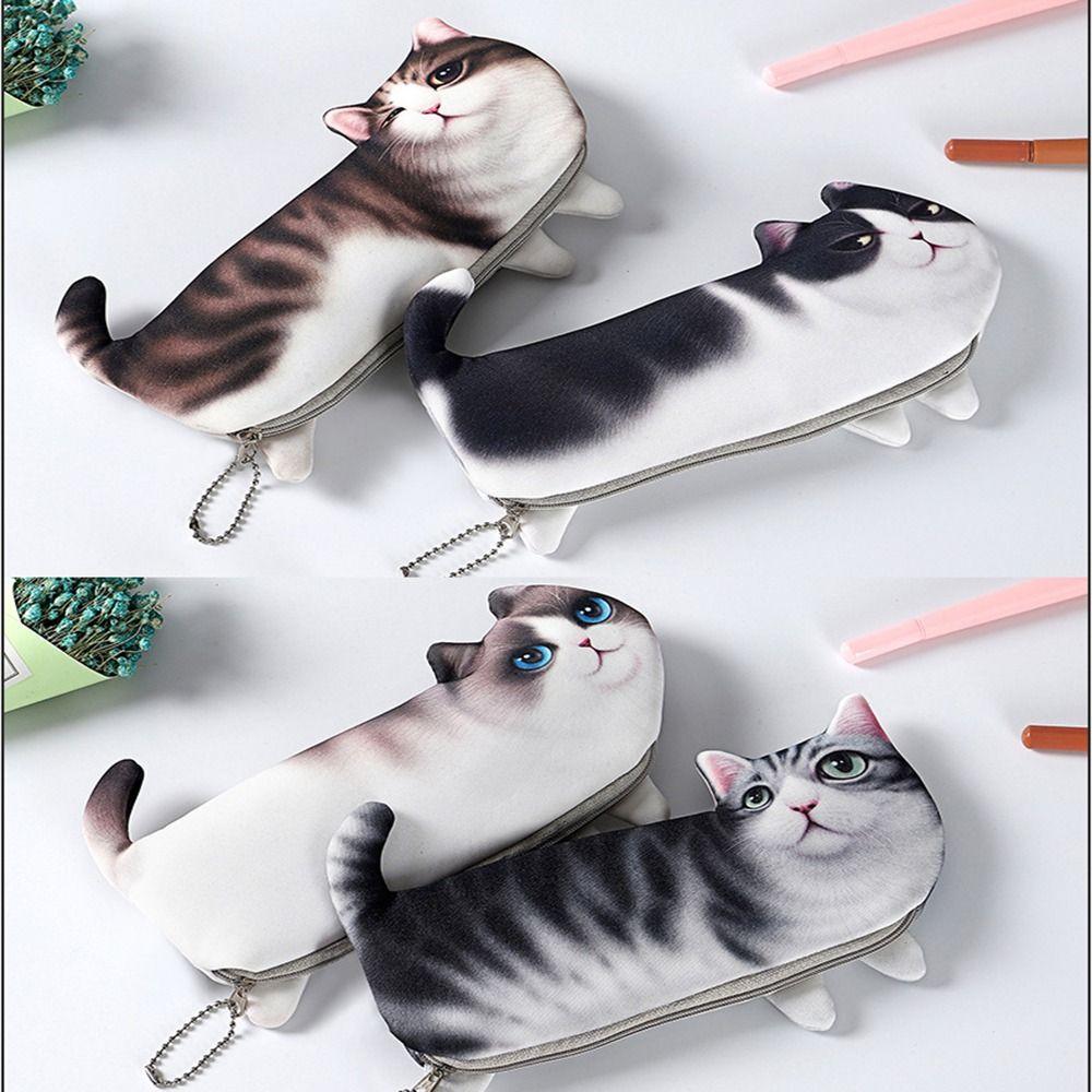 Funny Large Capacity Learning Office Supplies Pen Storage Stationery Bag Pencil Case Pen Bag