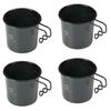 Camping Moon (CAMPING MOON) Solo Mug M Camping Mug Black 4 Piece Set 210ml SOLO MUG BKS-190-4P