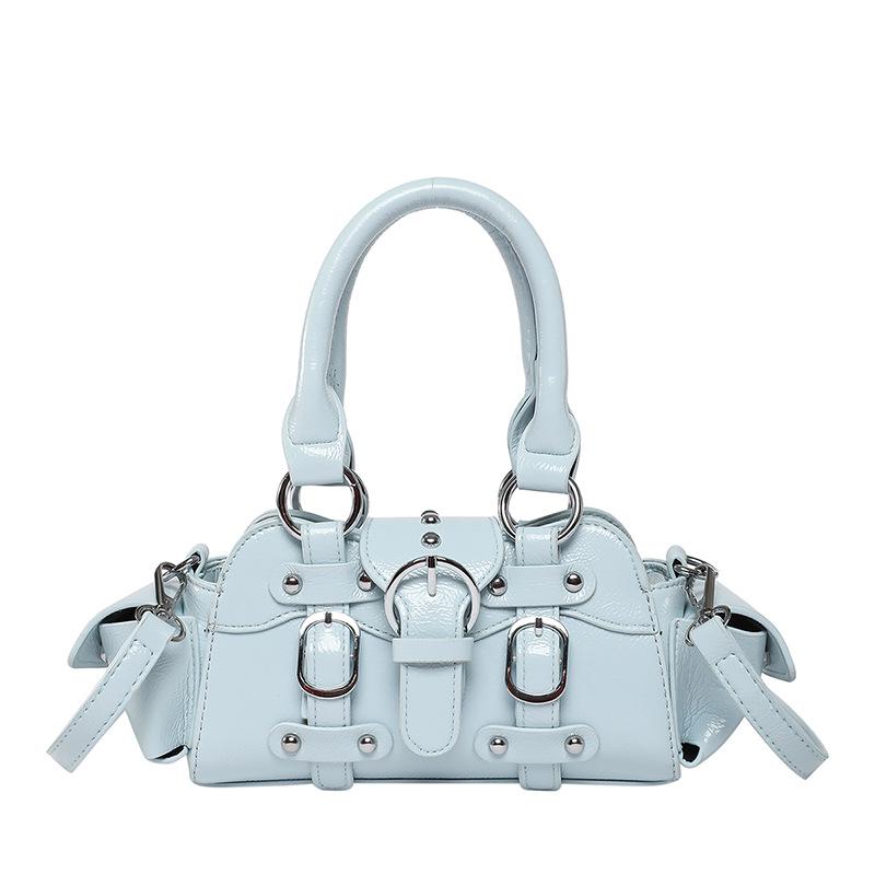 Cross-Border 2025 Women's Versatile Solid Color Shoulder & Crossbody Bike Bag