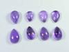 24Cts. Натуральный аметист грушевидный кристалл кабошон драгоценный камень 08 шт. лот 08X12MM RQ-1789