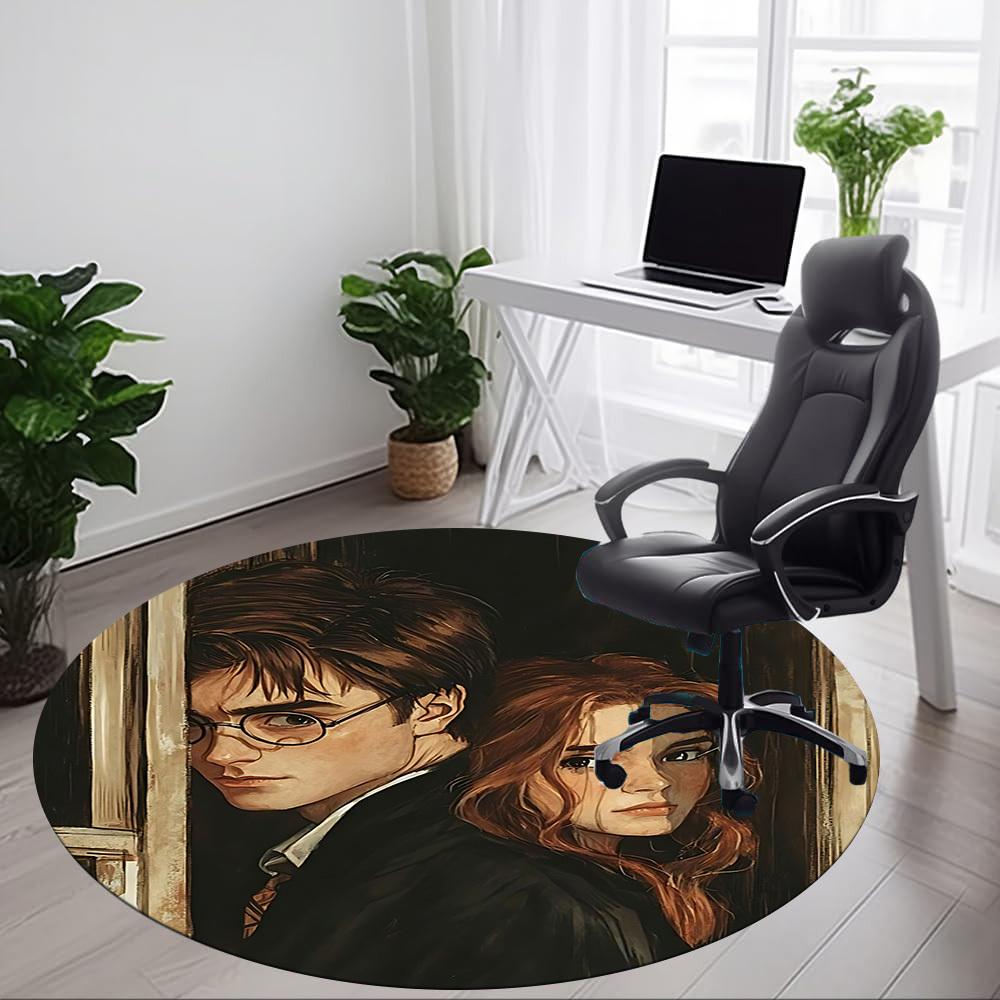 1pc Harry Potter Office Round Area Rug, Under Office Chairs Bedroom Living Room Home Decor a1022399