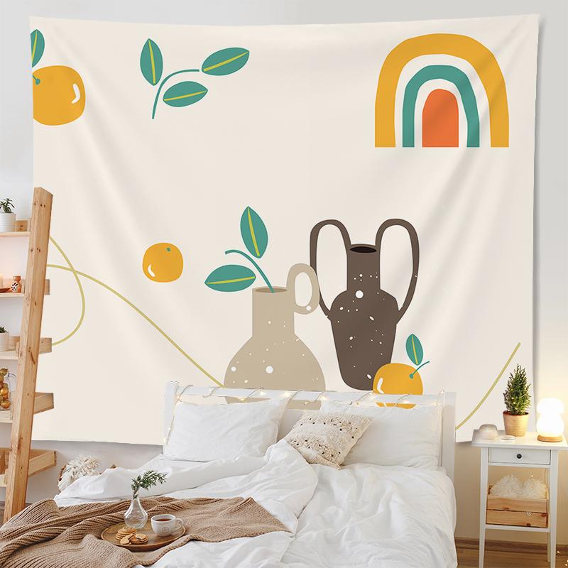 Богемный гобелен комната арт-деко фон ткань абстрактные геометрические лицо листья гобелен домашний декор