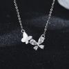 Butterfly Necklace Female Niche Ins Wind Collarbone Chain Flower Light Luxury Spice Girl Temperament Pendant Jewelry