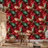 Ink Red, Burgundy and Sea Blue Wallpaper for Living Room and Bedroom 50x1000