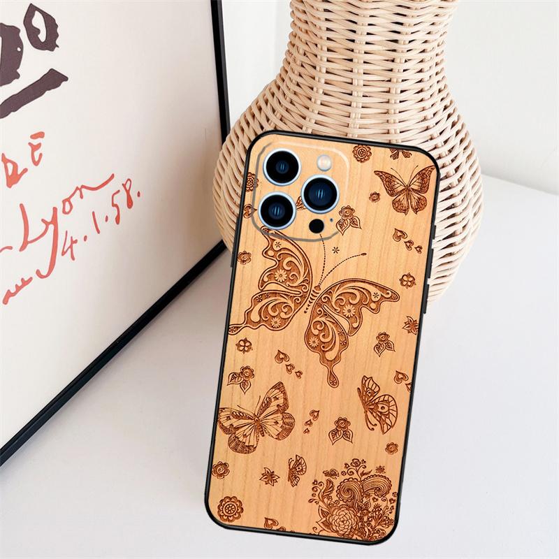 Wolf Bike Бабочка Дерево Funda Для iPhone 16 15 Pro 14 Pro Max Plus 11 13 12 Mini X XS XR Чехол для телефона