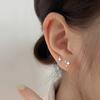 Korean Style Asymmetric Star Stud Earrings for Women Platinum Color Fashion Femme Jewelry Fall 2022 New