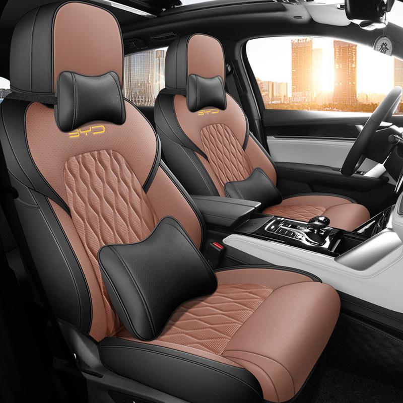 BYD Tang Car Seat Cushion: Perforated Leather, Fits 5/6/7-Seat Models, All-Season Use