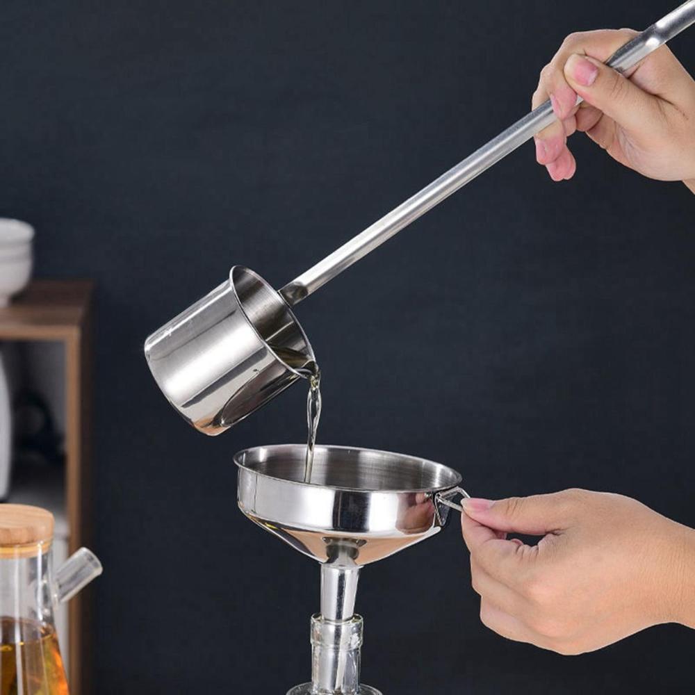 Long Handle Sauce Stainless Steel With Hook Bar Tool Beer Pouring Ladle Measuring Spoon Wine Dipper