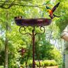 Garden Standing Bird Bath and Feeder Weighted Tripod Base Multipurpose Easily Install Heavy Duty for
