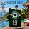 Cori-tiba Football Club Crest Printed Microfiber Beach Towel, Soft And Absorbent, Quick-Dry, Ideal for Summer Travel, Beach Essential, Swimming Pool