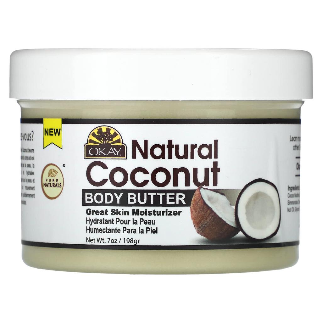 Okay Pure Naturals Natural Coconut, Body Butter, 7 Oz (198 G)