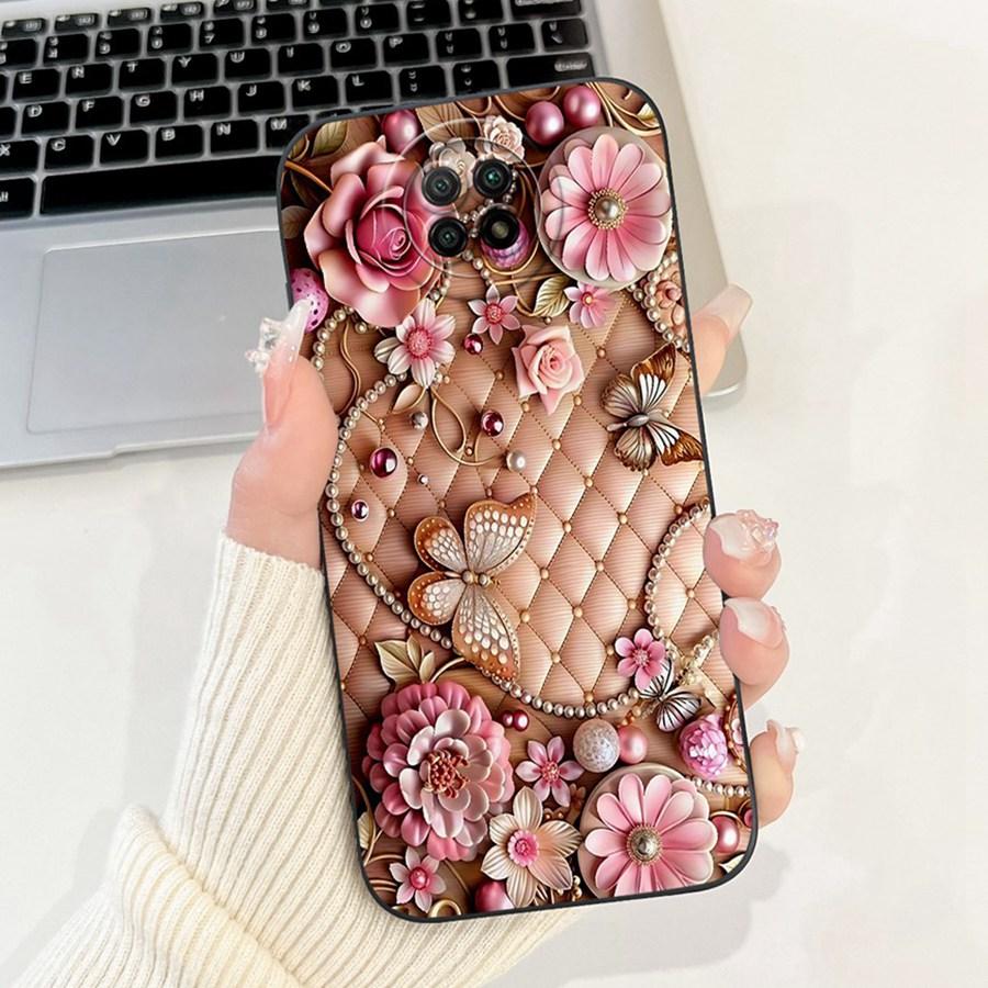 Для Xiaomi Redmi Note 9T 5G Чехол Note9 5G Capa Ударопрочный Мягкий Силикон Новый Цветок Funda для Redmi Note 9 T 5G Чехол для Телефона Coque