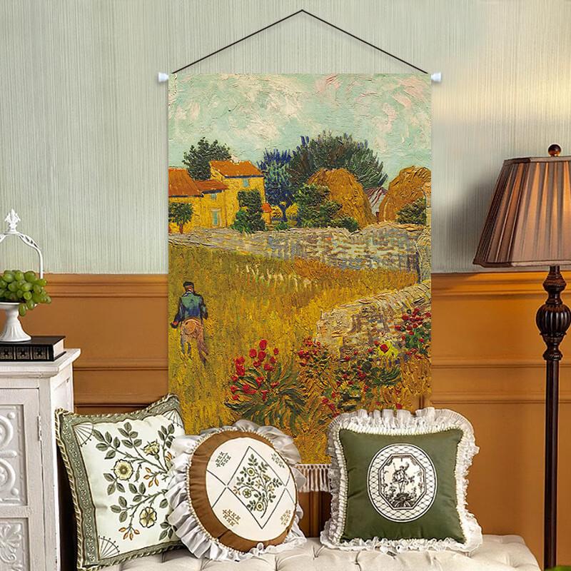 Минималистичный гобелен с пейзажем Ledosiguang