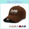 Curved Cotton Brim Cap With Embroidery Adjustable Strap Men Women Use Outdoor