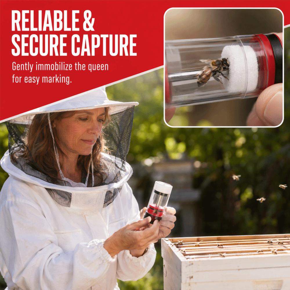 Red Queen Bee Marking Bottle Plastic Queen Bee Marking Tube Queen Bee Marker Tube  Beekeepers