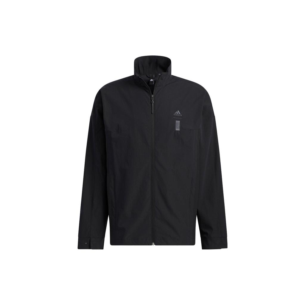 Adidas Wuji Series Solid Color High Collar Zip-Up Long Sleeve Jacket With Vest Men Outerwear Black HY5852