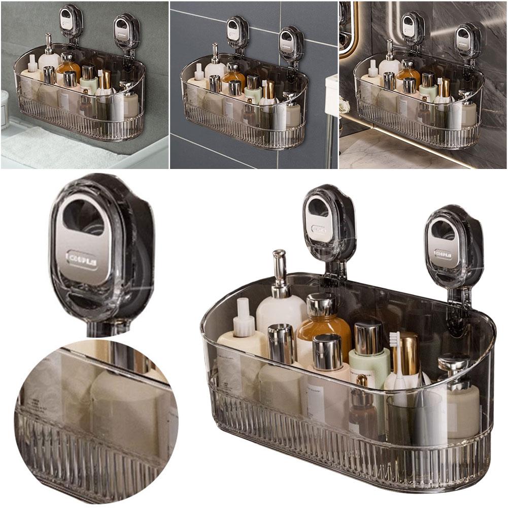 Hanging Shower Shelf Large Capacity & Strong Load-Bearing Removable Shower Basket Suction Cup Shower Caddy for Bathroom Kitchen