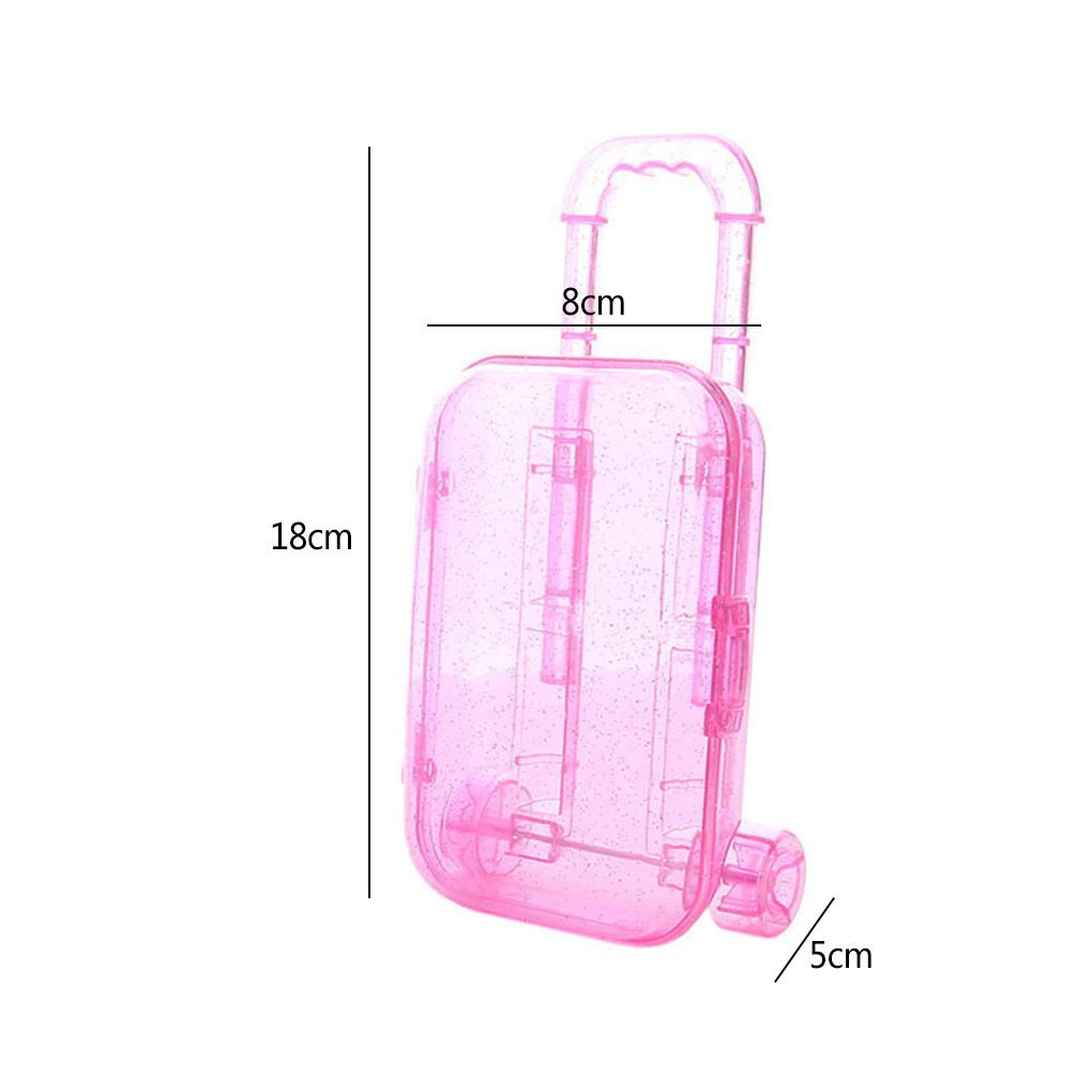 Мини Чемодан Пластиковый 18-Дюймовый Кукольный Чемодан Дорожный Чемодан Тележка