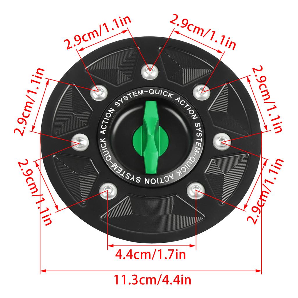 Для Kawasaki NINJA 250 400 650 Z650 Z900 ZX-6R / 636 Versys-X 300 Keyless Racing Quick Release Tank Caps Case Gas Cover
