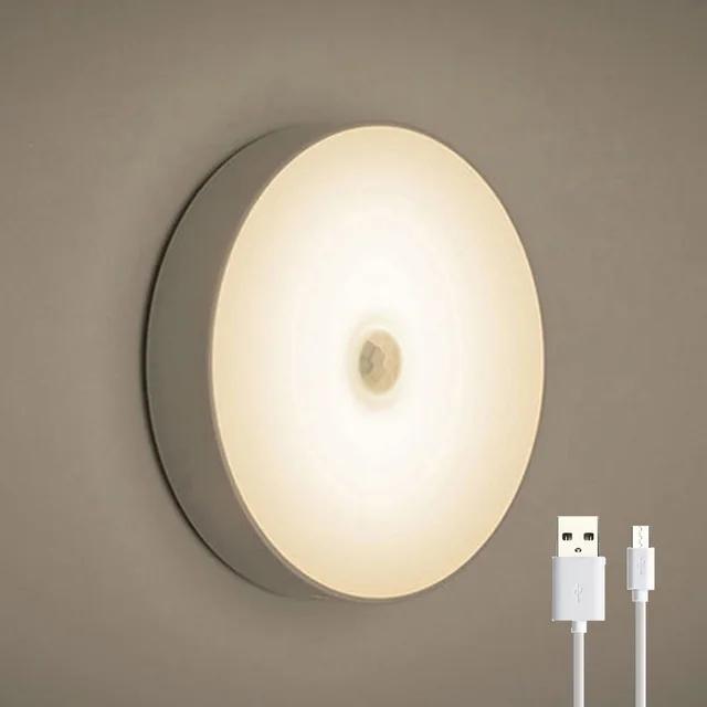 Светодиодный ночник, перезаряжаемый через USB, с датчиком движения, освещение для детской спальни, домашний декор, лестница, кладовка, шкаф, лампочка