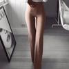 Женские модные брюки с высокой талией, широкие брюки, эластичные брюки, женские расклешенные брюки, свободные брюки