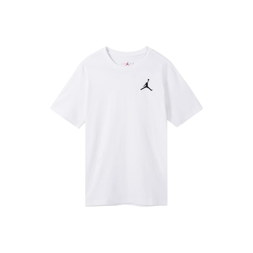 Jordan Jumpman Logo Embroidered Sport Round Neck Short Sleeve T-Shirt Men Tops White DC7486-100