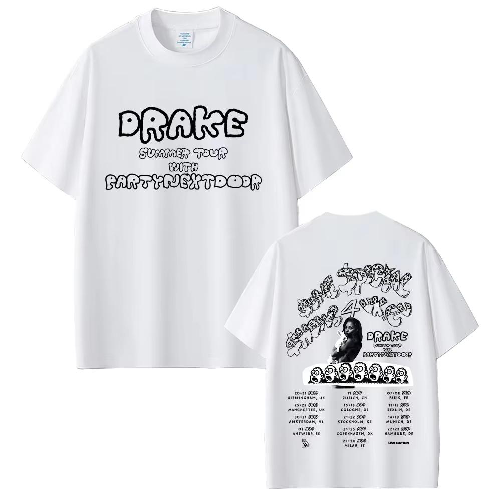 Rapper Drake Europe Tour with PartynextdoorTshirt SSS4U Some Sexy Songs 4 U T Shirts Men Women Hip Hop Fashion Top