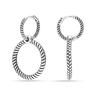 Серьги-кольца с подвесками в виде змеи из стерлингового серебра S925 для женщин