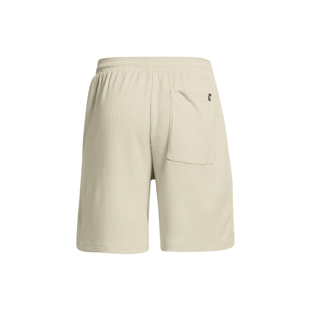 Under Armour UA Rival однотонные свободные повседневные шорты со шнуровкой мужские шорты цвета Off-White 1383107-273